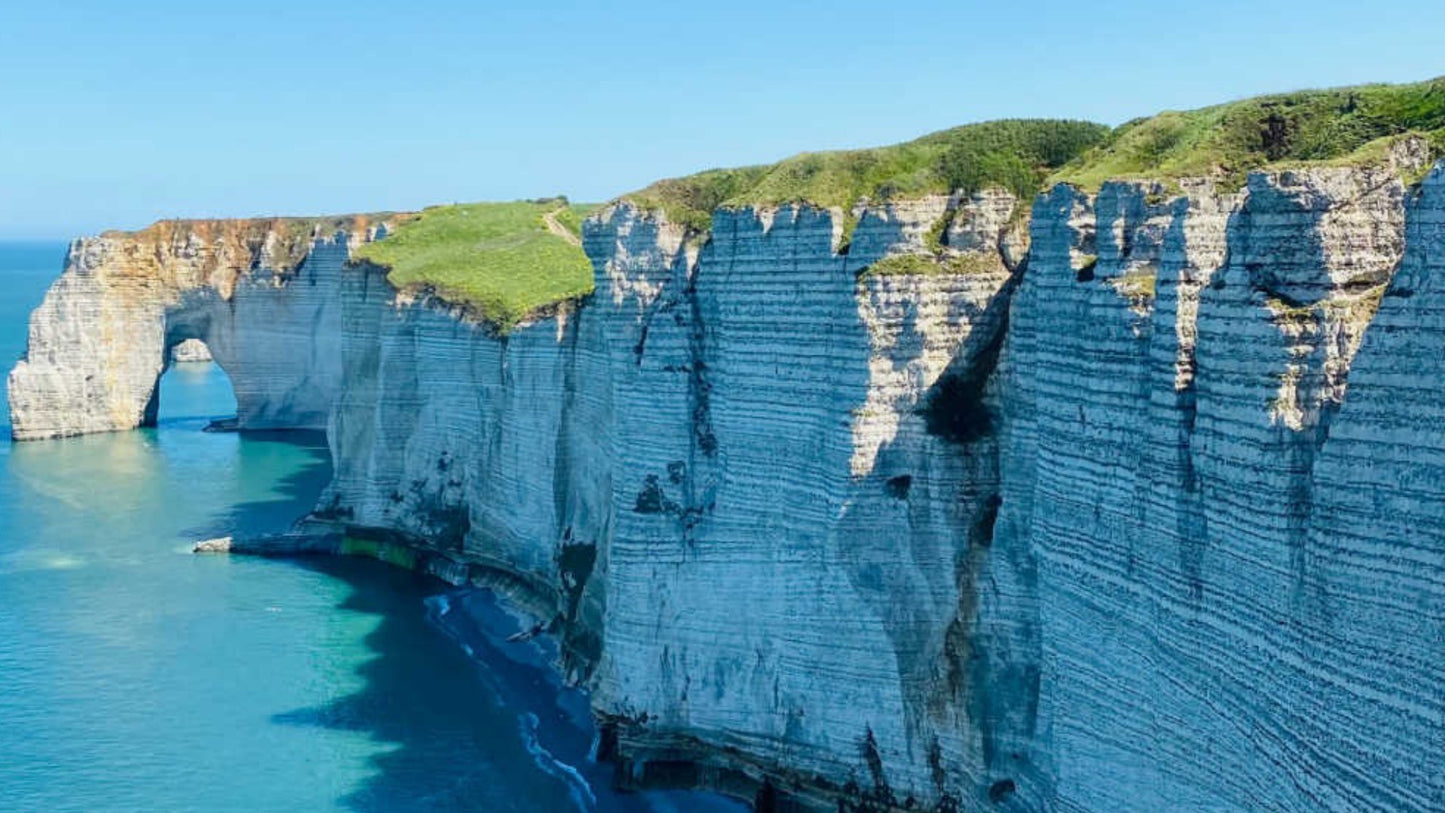 Etretat Chalk Cliffs Coastal Path Normandy